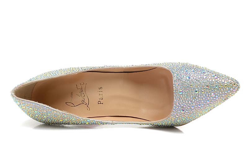 christian louboutin 10cm diamants souligne chaussures chaussures de mariage (1)